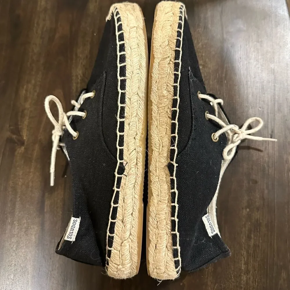 Soludos derby espadrilles black size 10
